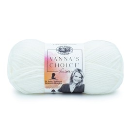 Lion Brand Yarn (1 Skein Vanna's Choice Yarn, White, 3.5 Ounces