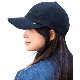 Nakota New Standard Corduroy Cap, Large Size, Large Hat, Men's, Women's, Deep, Long Brim, UV Protection, Cold Protection, Casual, Outdoor, Simple, Solid, Autumn, Winter, Cool, Cute, Black