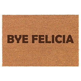 Daylor Bye Felicia Doormat Brown Natural Coir Rectangular Front Entry Non Slip Door Mat (18 in. x 30 in.)