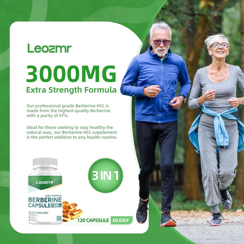 Berberine Supplement - Berberine 1500mg Per Serving,120 Capsules - Berberine