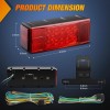 Nilight LED Trailer Light Kit 2 PCS Red Rectangular LED