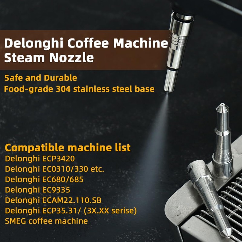 Replacement Steam tube compatible with Delonghi Dedica Coffee Machine EC685