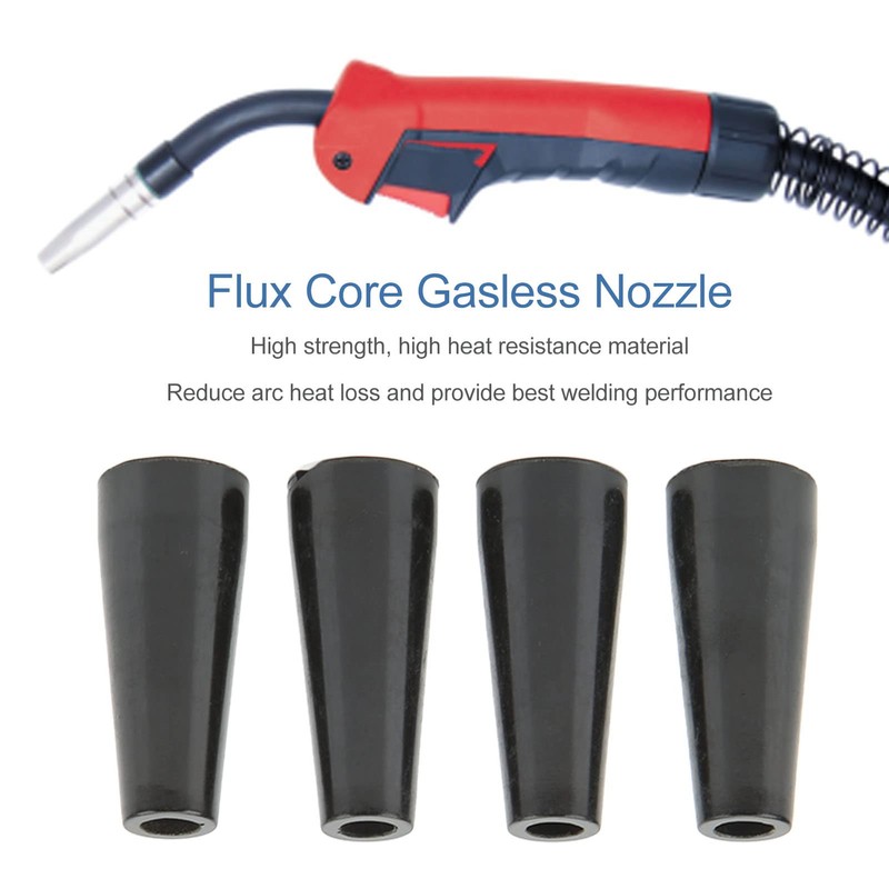 Flux Core Gasless Nozzle, Reduce Arc Heat Loss Self MIG