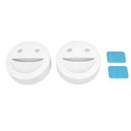 Motion Sensor Night Light 4 Modes 2700K 5000K Magnetic Cute Smiling Face LED Lamp for Bedroom Closet Stairs White 2pcs