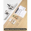 Tinewa 6 Pack Brushed Nickel Passage Door Levers Interior Door