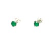 Emerald Green 925 Sterling Silver Stud Earrings 5mm (EMS2902161), Sterling