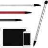 3 Silver Stylus Pens, Universal Fine Point Pencil for Cell