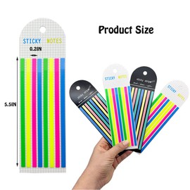 AWEELON 1280PCS Highlighter Tape Long Page Markers Sticky Index Tabs for Annotating Books Aesthetic Office School Study Supplies