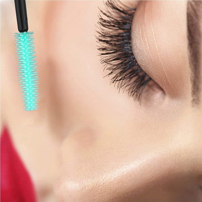 100 brochas de silicona para pestañas (negro y verde)