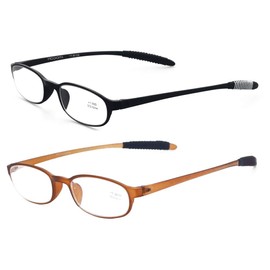 Mcoorn Lightweight Reading Glasses,Flexible(Memory Plastic) Readers, Men and Women