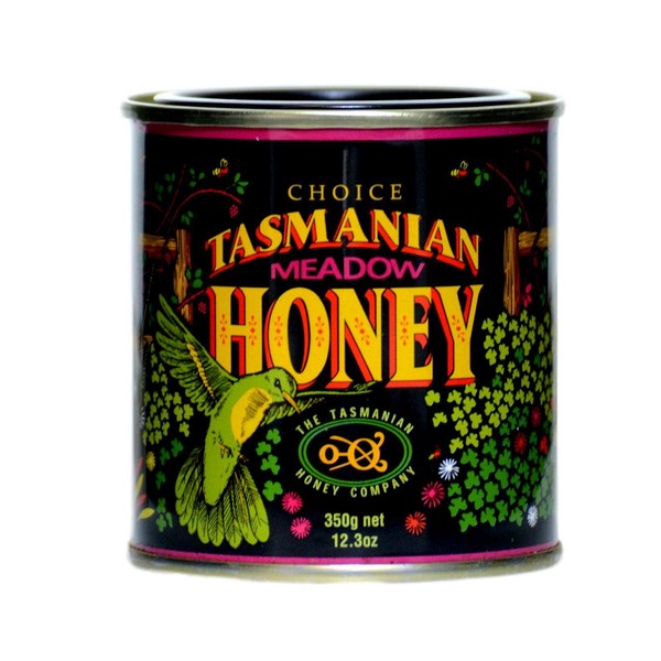 Tasmanian Honey Company Tasmanian | Meadow Honey | 350g | Unfiltered | Raw | Bio-Active Compounds | Product of Australia | Iconic Metal Can |