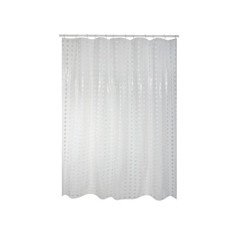 MSV Anti-Schimmel Duschvorhang - Anti-Bakteriell, waschbar, wasserdicht, PVC mit 12