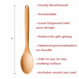 Fleur de Lis or Roux the Day or Peace Love & Gumbo Wooden Cooking Spoon, Choice of Engraved Wooden Spoons, Cajun Roux Spoons, New Orleans Louisiana Cooking Stocking Stuffer