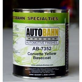 Autobahn Corvette Yellow Basecoat Car Auto Paint QUART  AB-7352 Chevy