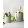 YHOSSEUN Kitchen Utensil Holder, 6.7"+5.1" Ceramic Utensil Holder for Kitchen