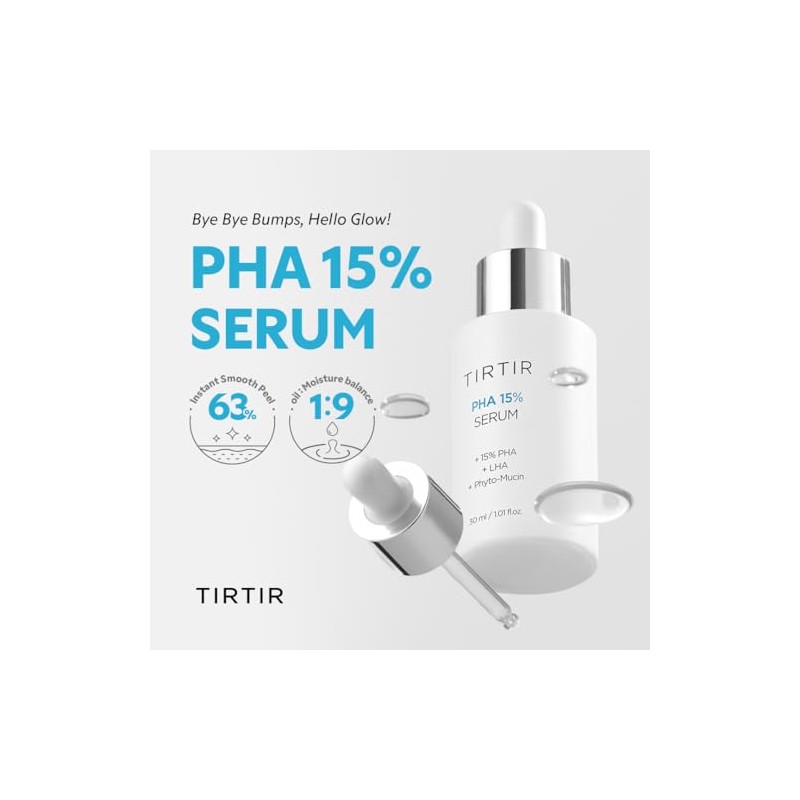 TIRTIR PHA 15% Exfoliating Serum - Hydrating Water Peeling for