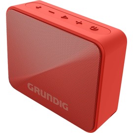 GRUNDIG Solo+ Red Bluetooth Speaker, Soundbox, 3.5 W RMS Power, 30 Metre Range, More Than 20 Hours Playtime, Bluetooth 5.3, Splash-proof Housing (IPX5), Black
