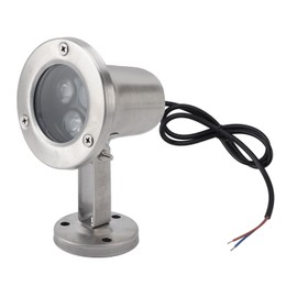 Pond Light 3W LED Stainless Steel IP68 Waterproof Energy Saving Submersible Spotlight for Fountain Underwater Pool Warm White