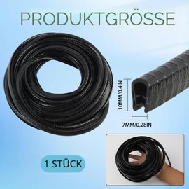 10M Car Door Edge Protector Black Rubber Universal Fit No Glue Durable Protection for Sedans Trucks SUV ATV UTV - Easy Installation