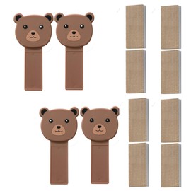 GHYJHS 4 Pcs Toilet Seat Cover Cartoon Bear Toilet Seat Holder Handle Toilet Seat Toilet Lid Lifter for Avoid Touching Bathroom