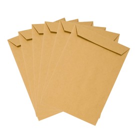 Emerson Pack of 50 Brown Envelopes DIN C5 162 x 229 mm 80 g Large Envelopes Maxi Letter Peel and Seal without Window Envelope Large C5 Brown Letter Envelope A5 Envelope Big Brown Large Shipping