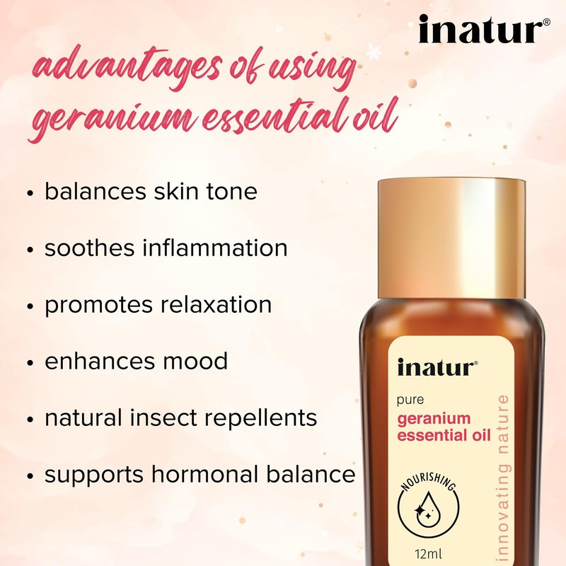 Inatur Geranium Essential Oil 12ml