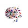 Whitecroft Essentials Tubs Hook Push Pins - Assorted Colours (Pack