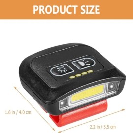 Unbranded 2PCS LED Fishing Headlight Rechargeable Clip On Cap Light Running Work Sunshade