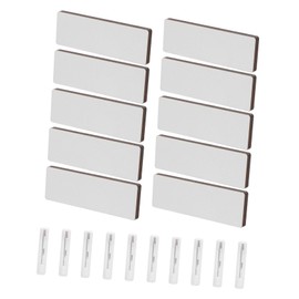 Gadpiparty 10pcs Blank Wooden Name Tags with for Personalization Reusable Identification Badges for Events Trade Shows School and Office