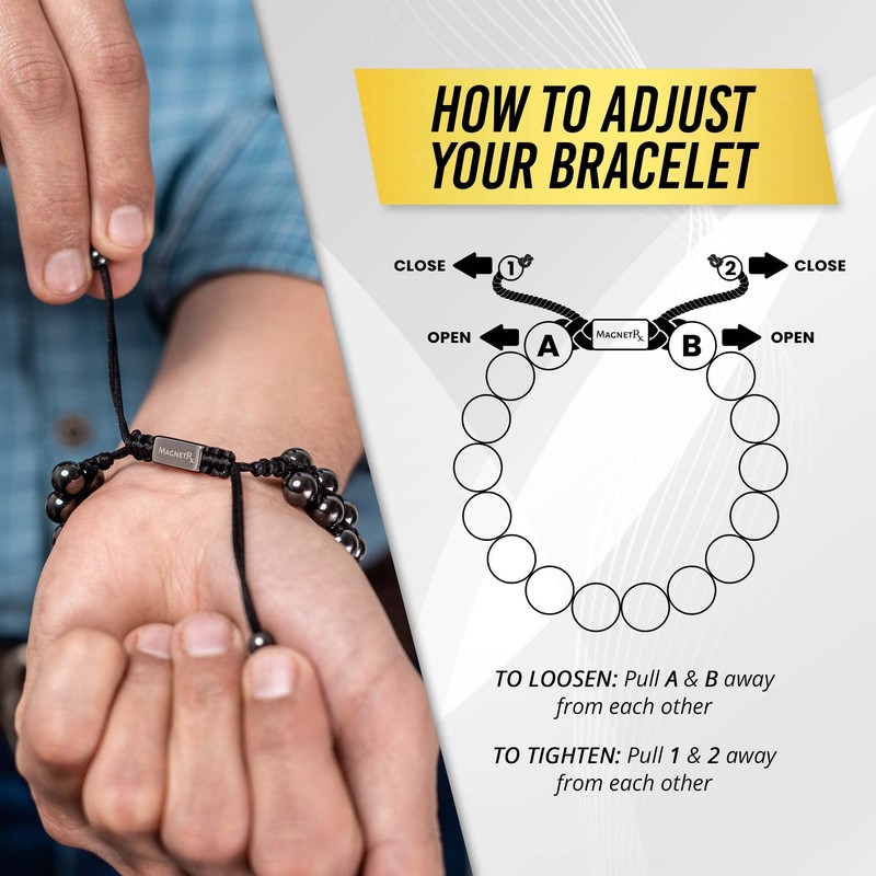MagnetRX® Magnetic Hematite Bracelet – MAX Strength Magnetic Stones –