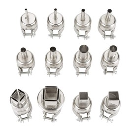 Heat Gun Nozzle, 12 Pieces Hot Air Rework Station Nozzles, Hot Air Reflow Nozzles, Heat Gun Nozzle Set, 10 Pieces Hot Air Nozzle, Heat Gun Nozzle Set for 850