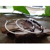 ★ 6 cm large brown ethnic boho wooden hoop earrings