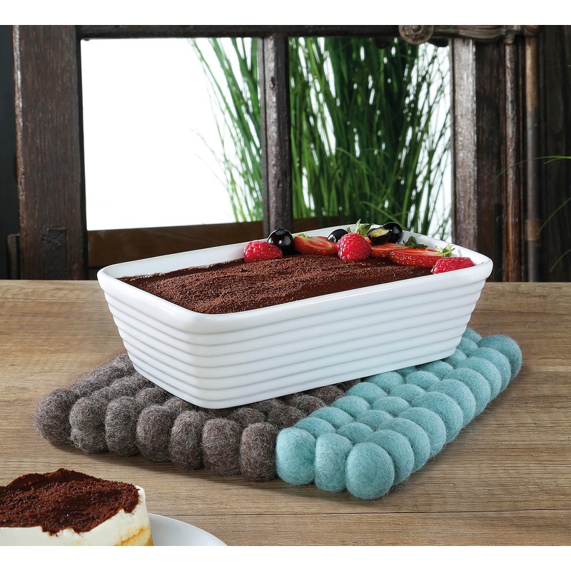 cilio Lana Due Coaster, Washable Felt Made of Sheep's Wool,