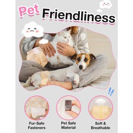 Dono Dog and Cat Diapers Female-40PCS, Disposable Female Dog Period Diapers for Heart with Wetness Indicator, Super Absorbent Doggie Puppy Diapers Female for XXS,Small Medium Large Dogs