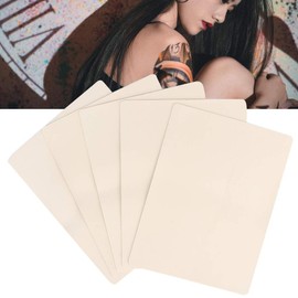 Piel de Práctica de Tatuaje, 5 Unidades, 8.1 X 5.8 Pulgadas, Piel de Tatuaje en para Principiantes, Maquillaje, Tatuaje Falso, Piel de Práctica Falsa, Microblading,