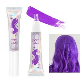 GEUUFEA Semi Permanent Hair Color, Neon Purple Hair Gel, Vibrant Colors, Temporary Washable Cream for All Men & Women's Hair Types