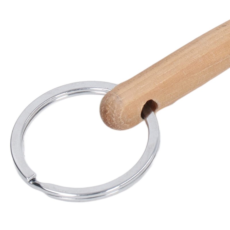 Ejoyous Wooden Drumsticks, Percussion Key Ring, Mini Wooden Keyring Drum,
