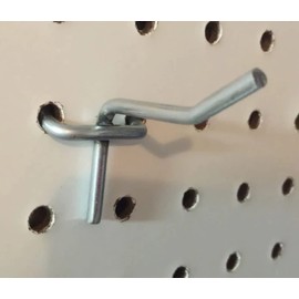 Trion Brand (20 Pack One Inch All Metal Peg Hooks for 1/8" to 1/4" Pegboard or Slatwall USA