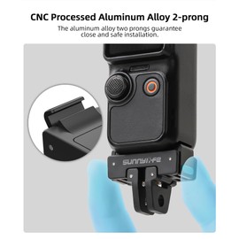 OSMO Pocket 3 Quick Release Mount Adapter, Foldable 1/4 Screw Hole and GoPro Connector for DJI Pocket 3 Adapter, Accommodates Action Camera Accessories such as Tripod, Selfie Stick