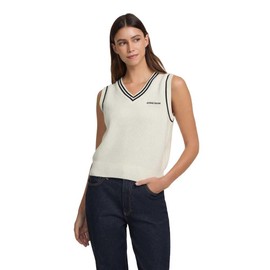 V-Neck Sweater Vest Warm White