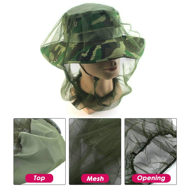3 Pack Mosquito Prevention Head & Face Covering Mesh, Lightweight
