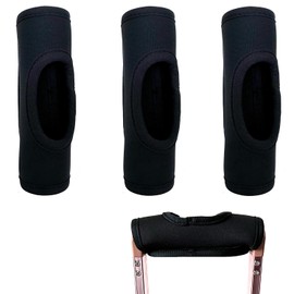 Wanty Neoprene Luggage Handle Wrap, Luggage Handle Wraps for Suitcase, Luggage Tags Identifiers with Hollow Design for Travel Accessories (3 PCS Black)