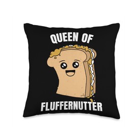 Marshmallow Cute Queen Of Fluffernutter Childs Surprise Throw Pillow