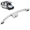 RV Push Button Pull Handle Latch Lock Arc Shape Glossy