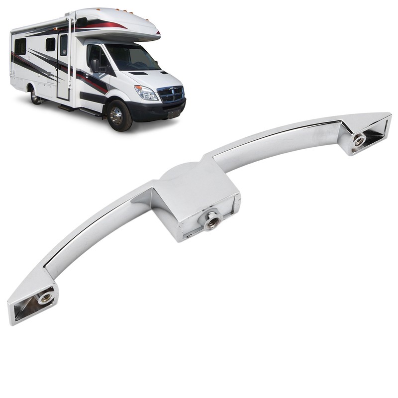 RV Push Button Pull Handle Latch Lock Arc Shape Glossy