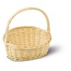 Adam Schmidt gift basket, oval, white/ natural, 35 x 30