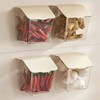 4PCS Kitchen Storage Box Wall Mount Plastic Food Container with