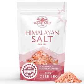 LA SALT CO Kashmir 2.2 Lbs Coarse Pink Himalayan Salt | Pure, Food Grade with 84 Trace Minerals | Supports Healthy Circulation & Helps Reduce Inflammation | Kosher, Vegan, Non-GMO, & Cruelty-Free