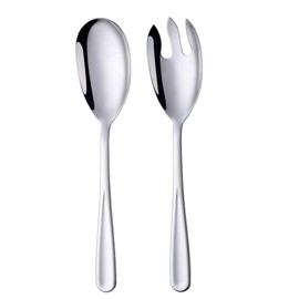 Do Buy ing Salad Spoon and Salad Fork Silver Salad Servers Set of 2 Stainless Steel 30.5 cm (12 Inches) Length