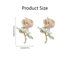 XFSRG Women's Long Earrings Hanging Flower Drop Earrings Boho Statement Flower Earrings Suitable for Daily Use, Alloy Steel